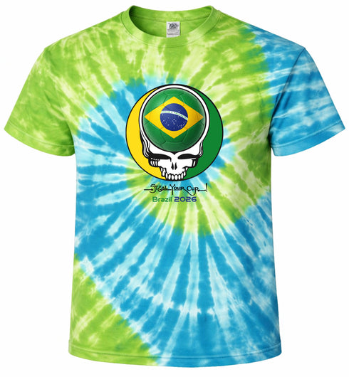 Brazil FIFA World Cup Stealie Tie-Dye T-Shirt