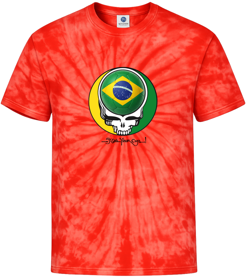 Brazil FIFA World Cup Stealie Tie-Dye T-Shirt