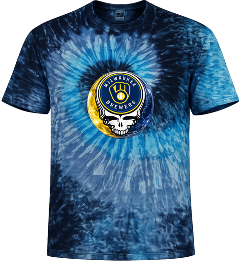 Milwaukee Brewers Crystal Stealie Tie-Dye T-Shirt