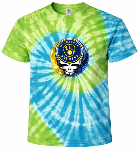 Milwaukee Brewers Crystal Stealie Tie-Dye T-Shirt