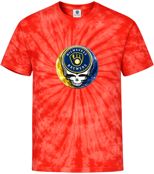 Milwaukee Brewers Crystal Stealie Tie-Dye T-Shirt