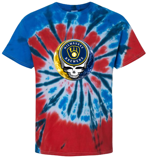 Milwaukee Brewers Crystal Stealie Tie-Dye T-Shirt