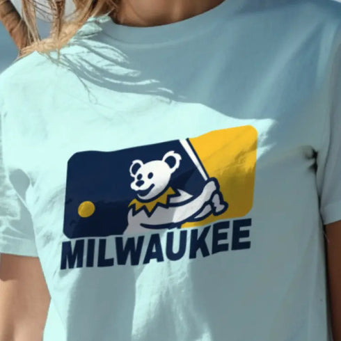 Grateful Dead - Milwaukee Brewers MLB Logo T-Shirt - StealieShop