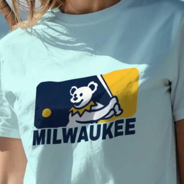 Grateful Dead - Milwaukee Brewers MLB Logo T-Shirt - StealieShop