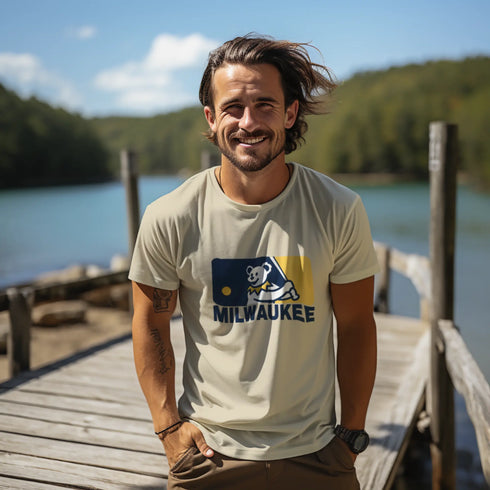 Grateful Dead - Milwaukee Brewers MLB Logo T-Shirt - StealieShop