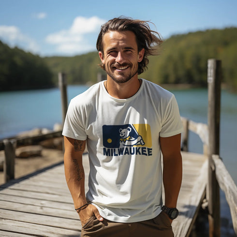 Grateful Dead - Milwaukee Brewers MLB Logo T-Shirt - StealieShop