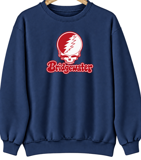 Bridgewater Stealie Premium Unisex Crewneck — Design: Bridgewater State University — Navy