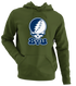 Brigham Young Stealie Premium Unisex Hoodie — Design: Brigham Young University — Military Green