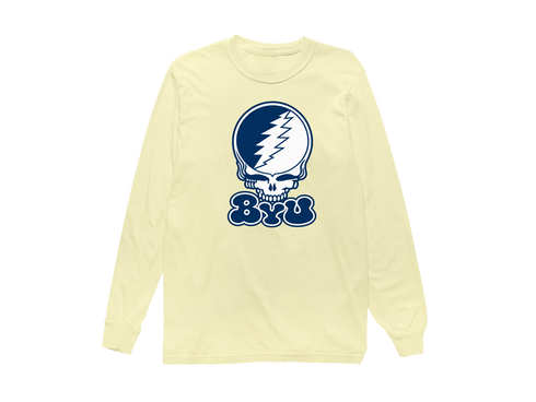 Brigham Young Stealie Premium Unisex Long-Sleeve — Design: Brigham Young University — Butter