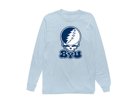 Brigham Young Stealie Premium Unisex Long-Sleeve — Design: Brigham Young University — Chambray