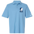 Brigham Young Stealie Premium Unisex Polo — Design: Brigham Young University — Blue