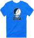Brigham Young Stealie Premium Unisex T-Shirt — Design: Brigham Young University — Royal