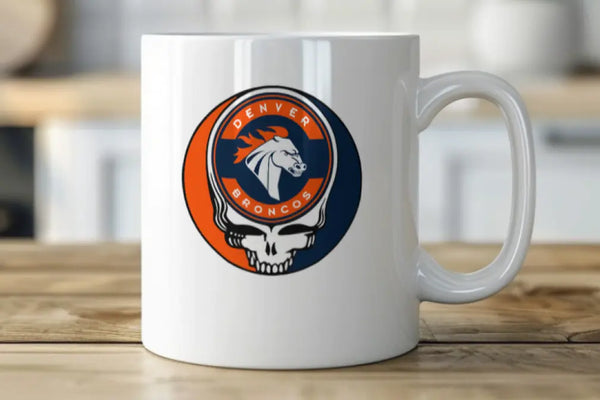 Grateful Dead - Denver Broncos Stealie 15 Ounce Coffee Mug - StealieShop