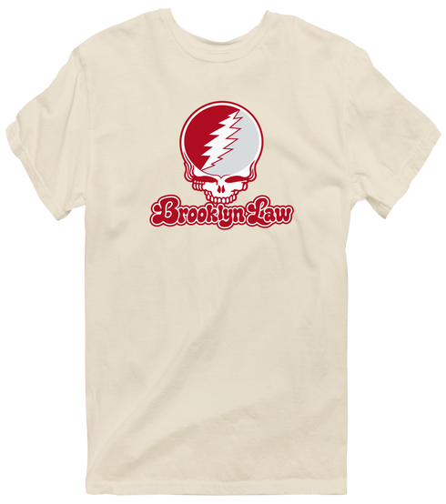 Brooklyn Law Stealie Premium Unisex T-Shirt — Design: Brooklyn Law — Sand