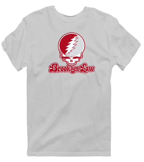 Brooklyn Law Stealie Premium Unisex T-Shirt — Design: Brooklyn Law — Sport Grey