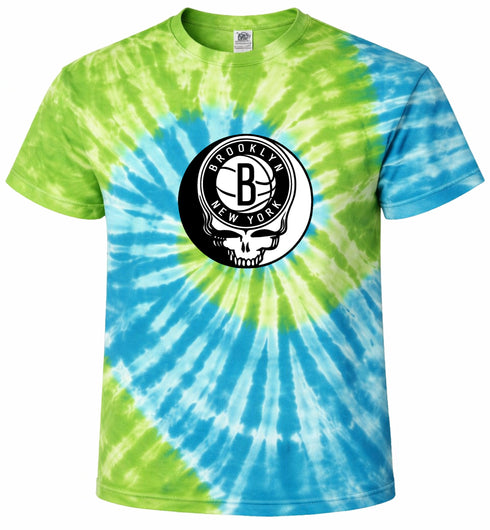 Brooklyn Nets Stealie Tie-Dye T-Shirt