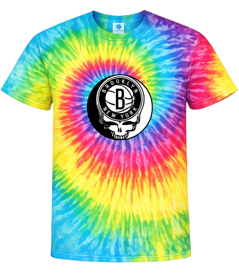 Brooklyn Nets Stealie Tie-Dye T-Shirt