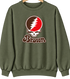 Brown Stealie Premium Unisex Crewneck — Design: Brown University — Military Green