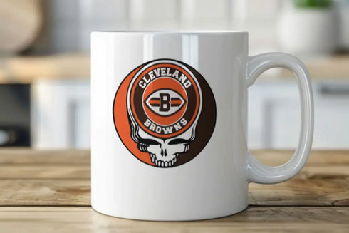 Grateful Dead - Cleveland Browns Stealie 15 Ounce Coffee Mug - StealieShop