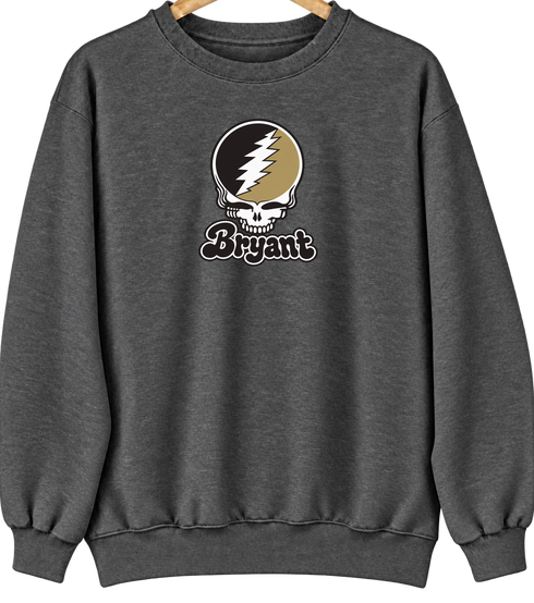 Bryant Stealie Premium Unisex Crewneck — Design: Bryant University — Dark Heather