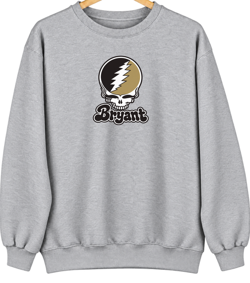 Bryant Stealie Premium Unisex Crewneck — Design: Bryant University — Sport Grey
