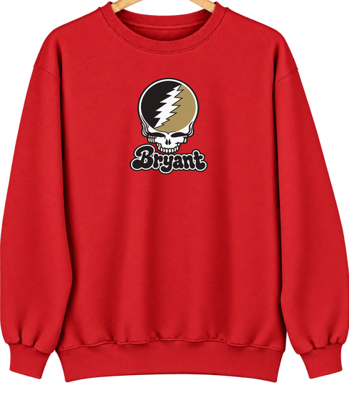 Bryant Stealie Premium Unisex Crewneck — Design: Bryant University — Red