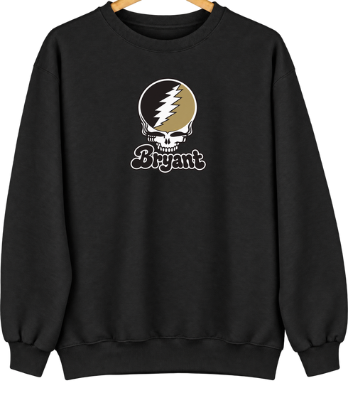 Bryant Stealie Premium Unisex Crewneck — Design: Bryant University — Black