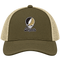 Bryant Stealie Premium Unisex Trucker Cap — Design: Bryant University — Moss/Khaki