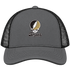 Bryant Stealie Premium Unisex Trucker Cap — Design: Bryant University — Charcoal/Black
