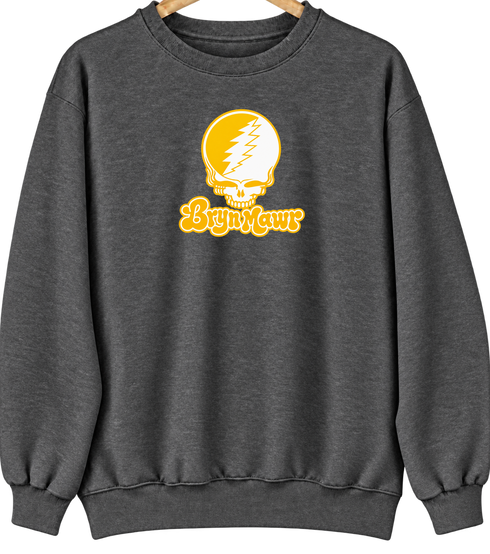 Bryn Mawr Stealie Premium Unisex Crewneck — Design: Bryn Mawr College — Dark Heather