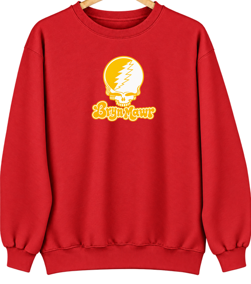Bryn Mawr Stealie Premium Unisex Crewneck — Design: Bryn Mawr College — Red