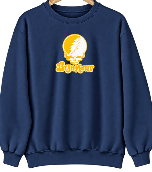 Bryn Mawr Stealie Premium Unisex Crewneck — Design: Bryn Mawr College — Navy