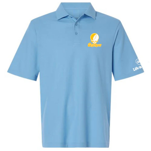 Bryn Mawr Stealie Premium Unisex Polo — Design: Bryn Mawr College — Blue