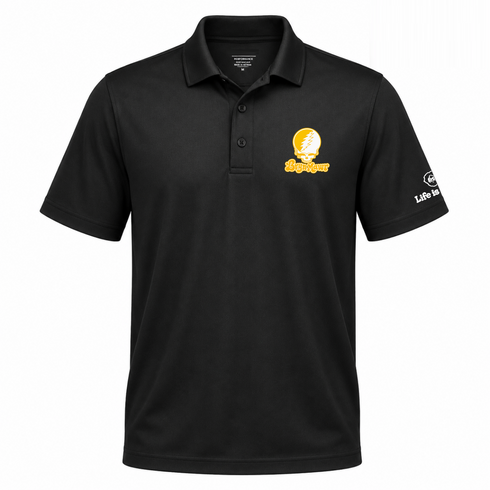 Bryn Mawr Stealie Premium Unisex Polo — Design: Bryn Mawr College — Black