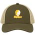 Bryn Mawr Stealie Premium Unisex Trucker Cap — Design: Bryn Mawr College — Moss/Khaki