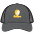 Bryn Mawr Stealie Premium Unisex Trucker Cap — Design: Bryn Mawr College — Charcoal/Black