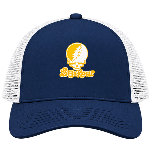 Bryn Mawr Stealie Premium Unisex Trucker Cap — Design: Bryn Mawr College — Navy/White