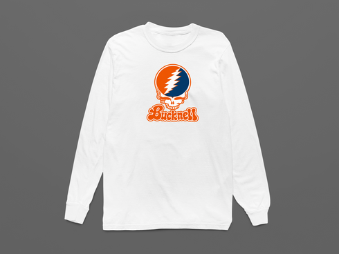 Bucknell Stealie Premium Unisex Long-Sleeve — Design: Bucknell University — White