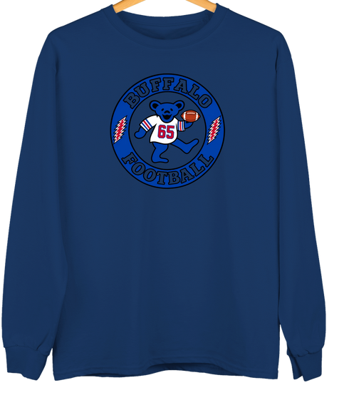 Buffalo Football Dancing Bear Premium Crewneck — Buffalo Bills — Navy