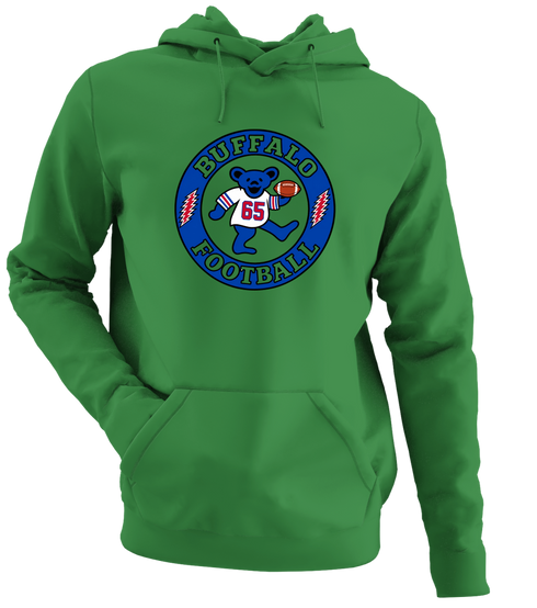 Buffalo Football Dancing Bear Premium Hoodie — Buffalo Bills — Irish Green