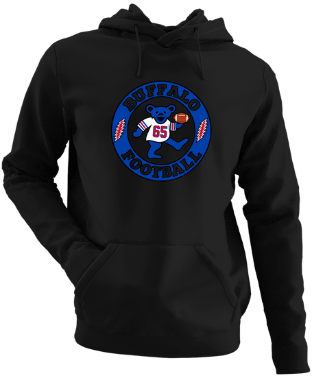 Buffalo Football Dancing Bear Premium Hoodie — Buffalo Bills — Black