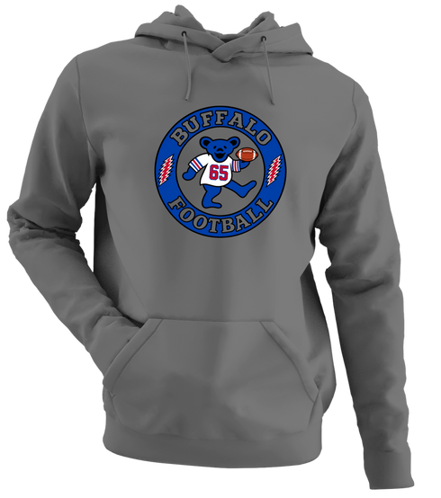 Buffalo Football Dancing Bear Premium Hoodie — Buffalo Bills — Charcoal
