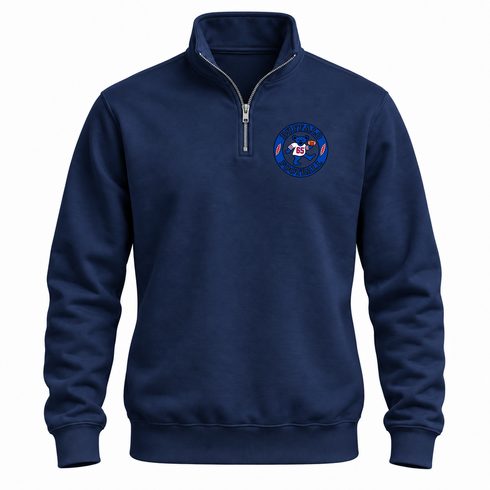 Buffalo Football Dancing Bear Premium Quarter-Zip — Buffalo Bills — Navy