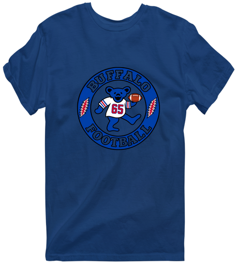 Buffalo Football Dancing Bear Premium T-Shirt — Buffalo Bills — Navy