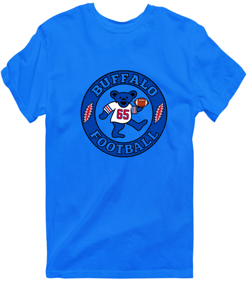 Buffalo Football Dancing Bear Premium T-Shirt — Buffalo Bills — Royal