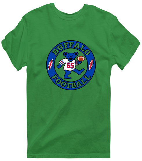 Buffalo Football Dancing Bear Premium T-Shirt — Buffalo Bills — Irish Green