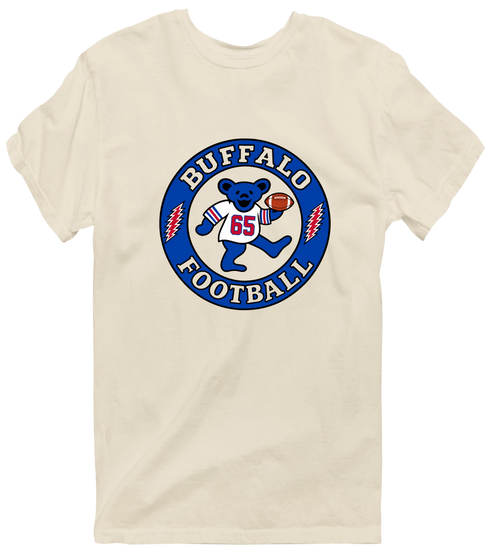 Buffalo Football Dancing Bear Premium T-Shirt — Buffalo Bills — Sand