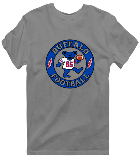 Buffalo Football Dancing Bear Premium T-Shirt — Buffalo Bills — Dark Heather