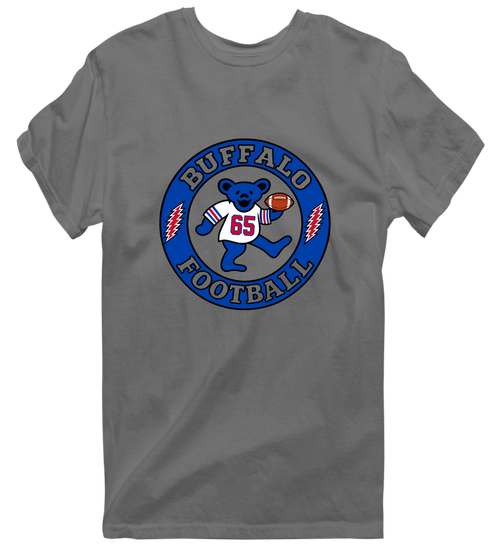 Buffalo Football Dancing Bear Premium T-Shirt — Buffalo Bills — Charcoal