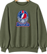 Buffalo Helmet Stealie Premium Unisex Crewneck — Buffalo Bills — Military Green